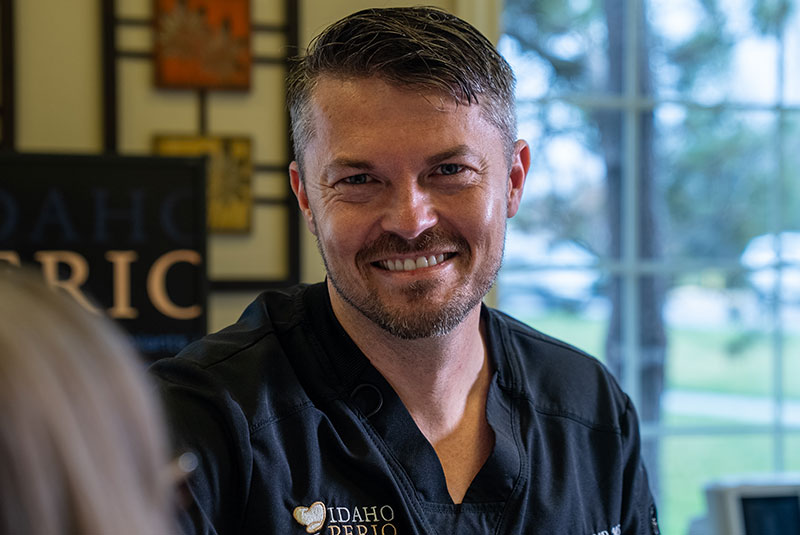 Doctor smiling at Patient