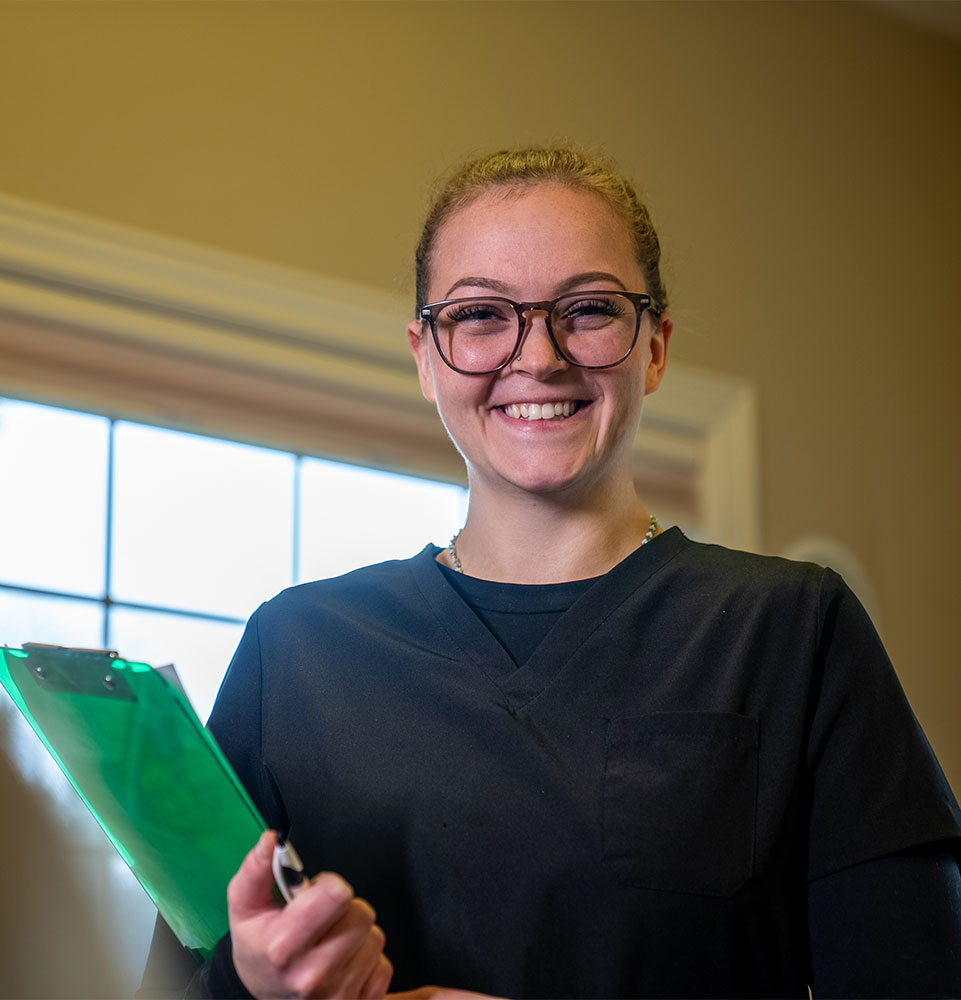 team member smiling